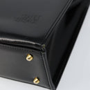 Gianni Versace Shoulder Bag Leather Black Gold Auth 155617-10