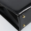 Gianni Versace Shoulder Bag Leather Black Gold Auth 155617-13