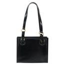 Gianni Versace Shoulder Bag Leather Black Gold Auth 155617-2