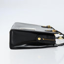 Gianni Versace Shoulder Bag Leather Black Gold Auth 155617-4