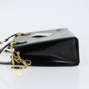 Gianni Versace Shoulder Bag Leather Black Gold Auth 155617-5