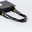 Gianni Versace Shoulder Bag Leather Black Gold Auth 155617-7