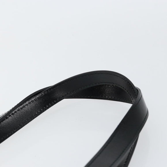 Gianni Versace Shoulder Bag Leather Black Gold Auth 155617