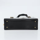 Gianni Versace Shoulder Bag Leather Black Gold Auth 155617-9