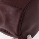 CARTIER Must Line Shoulder Bag Leather Bordeaux Gold Auth 155621-12