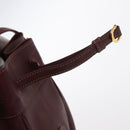 CARTIER Must Line Shoulder Bag Leather Bordeaux Gold Auth 155621-14