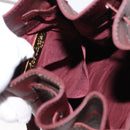 CARTIER Must Line Shoulder Bag Leather Bordeaux Gold Auth 155621-19