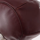 CARTIER Must Line Shoulder Bag Leather Bordeaux Gold Auth 155623-13