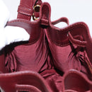 CARTIER Must Line Shoulder Bag Leather Bordeaux Gold Auth 155623-18