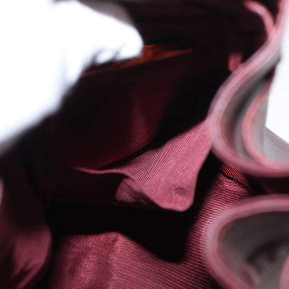 CARTIER Must Line Shoulder Bag Leather Bordeaux Gold Auth 155623