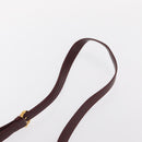 CARTIER Must Line Shoulder Bag Leather Bordeaux Gold Auth 155623-8