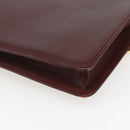 CARTIER Must Line Shoulder Bag Leather Bordeaux Gold Auth 155624-15
