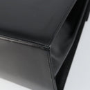 Salvatore Ferragamo Gancini Hand Bag Leather Black Gold Auth 155625-15