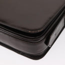 LOEWE Anagram Shoulder Bag Leather Brown Gold Auth 155627-15