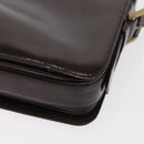 LOEWE Anagram Shoulder Bag Leather Brown Gold Auth 155627-9