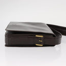 LOEWE Anagram Shoulder Bag Leather Brown Gold Auth 155627-3