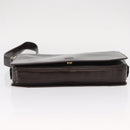 LOEWE Anagram Shoulder Bag Leather Brown Gold Auth 155627-5