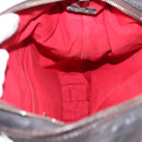 LOEWE Shoulder Bag Leather Brown Silver Auth 155631-18