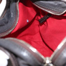 LOEWE Shoulder Bag Leather Brown Silver Auth 155631-19