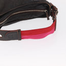 LOEWE Shoulder Bag Leather Brown Silver Auth 155631-7