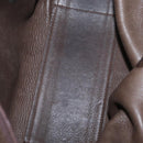 LOEWE Anagram Americana 28 Hand Bag Suede Leather Brown Gold Auth 155632-10