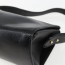 FENDI Hand Bag Leather Black Gold Auth 155633-12