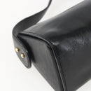 FENDI Hand Bag Leather Black Gold Auth 155633-13