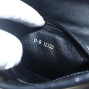 FENDI Hand Bag Leather Black Gold Auth 155633-21