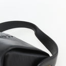 FENDI Hand Bag Leather Black Gold Auth 155633-8