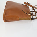 GUCCI Bamboo Hand Bag Leather 2way Brown Gold Auth 155634-4