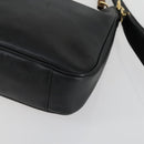 GUCCI Bamboo Shoulder Bag Leather 2way Black Gold 001 1638 2123 Auth 155635-12