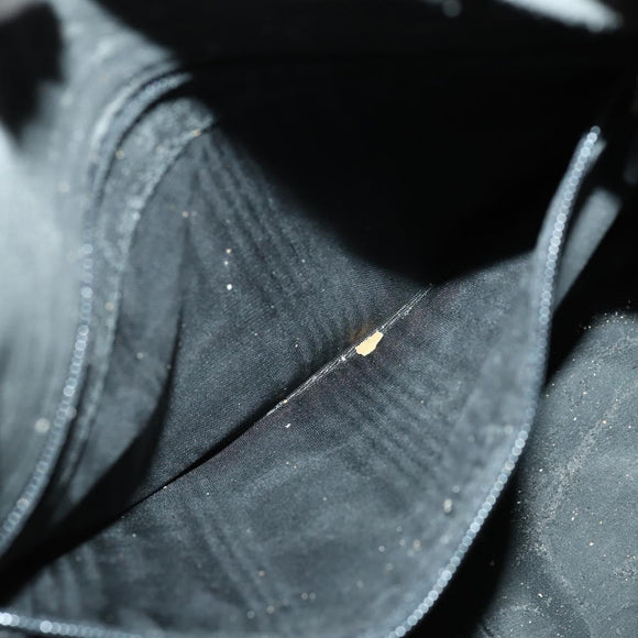 GUCCI Bamboo Shoulder Bag Leather 2way Black Gold 001 1638 2123 Auth 155635