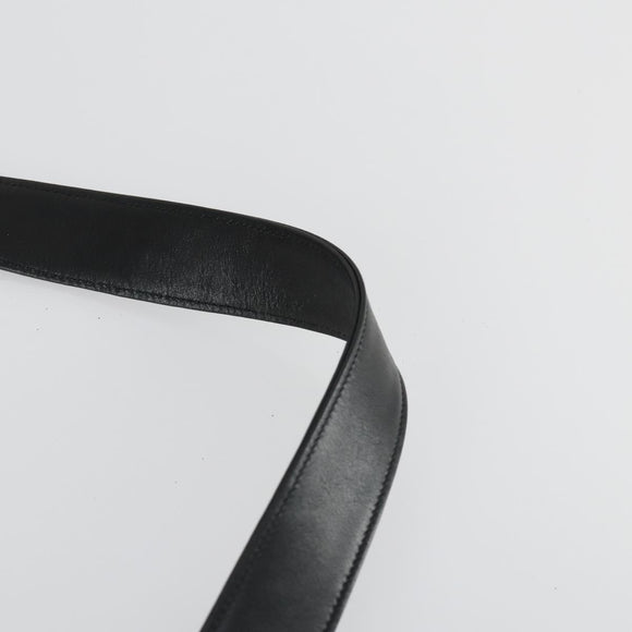 GUCCI Bamboo Shoulder Bag Leather 2way Black Gold 001 1638 2123 Auth 155635