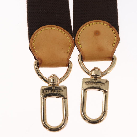 LOUIS VUITTON Adjustable Shoulder Strap Canvas 31.5""-50"" Brown LV Auth 155638
