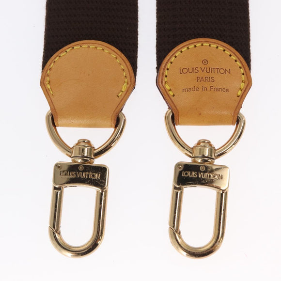 LOUIS VUITTON Adjustable Shoulder Strap Canvas 31.5""-50"" Brown LV Auth 155638