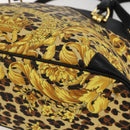 Gianni Versace Hand Bag PVC Leather 2way Yellow Gold Auth 155640-16