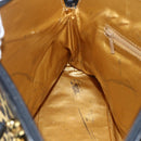 Gianni Versace Hand Bag PVC Leather 2way Yellow Gold Auth 155640-22