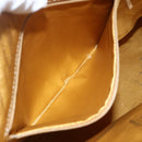 Gianni Versace Hand Bag PVC Leather 2way Yellow Gold Auth 155640-24