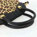 Gianni Versace Hand Bag PVC Leather 2way Yellow Gold Auth 155640-7