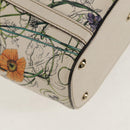 GUCCI Flora Tote Bag Leather White Gold 336777 Auth 155641V-17