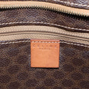 CELINE Macadam Canvas Tote Bag PVC Leather Brown Gold Auth 155642-15