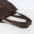 CELINE Macadam Canvas Tote Bag PVC Leather Brown Gold Auth 155642-7
