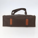 CELINE Macadam Canvas Tote Bag PVC Leather Brown Gold Auth 155642-9