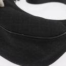 CELINE C Macadam Canvas Hand Bag Black Silver Auth 155645-11