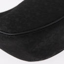 CELINE C Macadam Canvas Hand Bag Black Silver Auth 155645-12