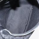 CELINE C Macadam Canvas Hand Bag Black Silver Auth 155645-16