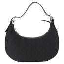 CELINE C Macadam Canvas Hand Bag Black Silver Auth 155645-2