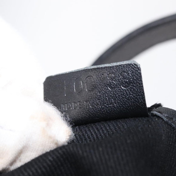 CELINE C Macadam Canvas Hand Bag Black Silver Auth 155645