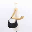 CELINE C Macadam Canvas Hand Bag Black Silver Auth 155645-21