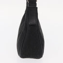 CELINE C Macadam Canvas Hand Bag Black Silver Auth 155645-4